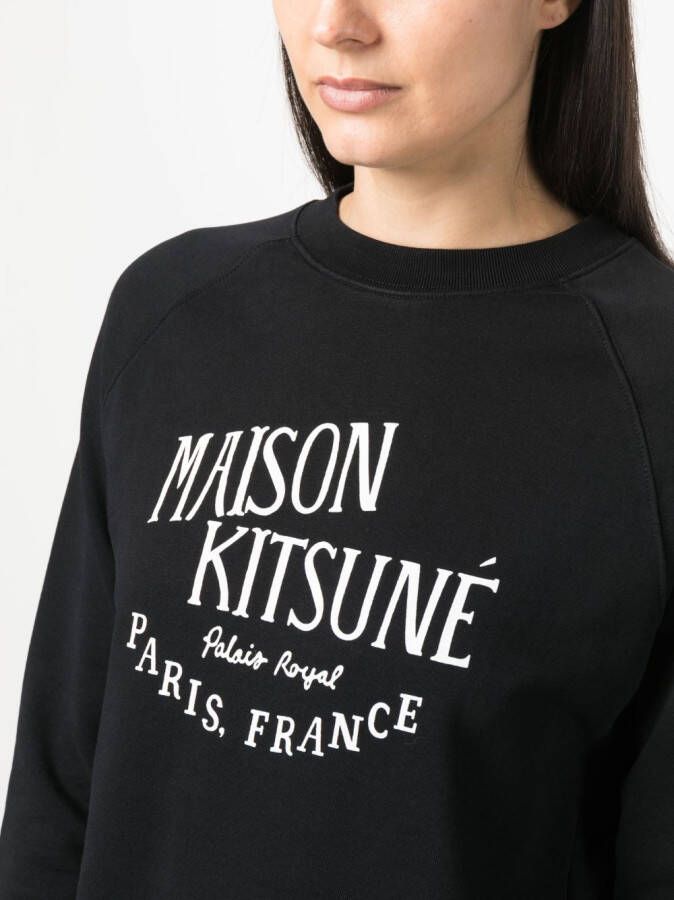 Maison Kitsuné Katoenen sweater Zwart
