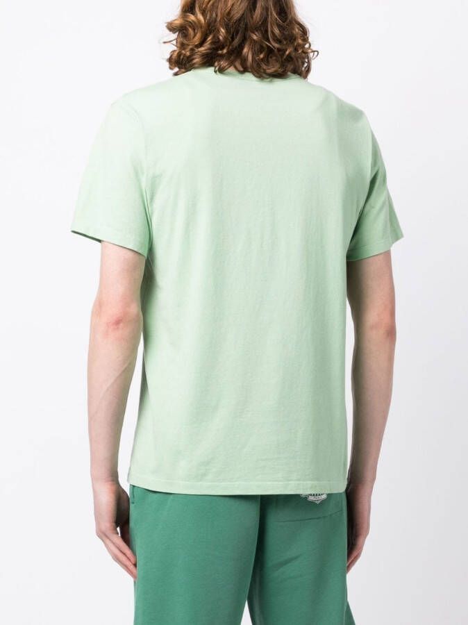 Maison Kitsuné T-shirt met logopatch Groen