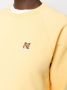 Maison Kitsuné Sweater met logopatch Geel - Thumbnail 5