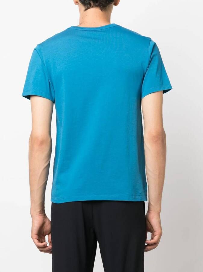Maison Kitsuné T-shirt met logoprint Blauw