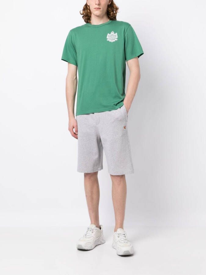 Maison Kitsuné T-shirt met logoprint Groen