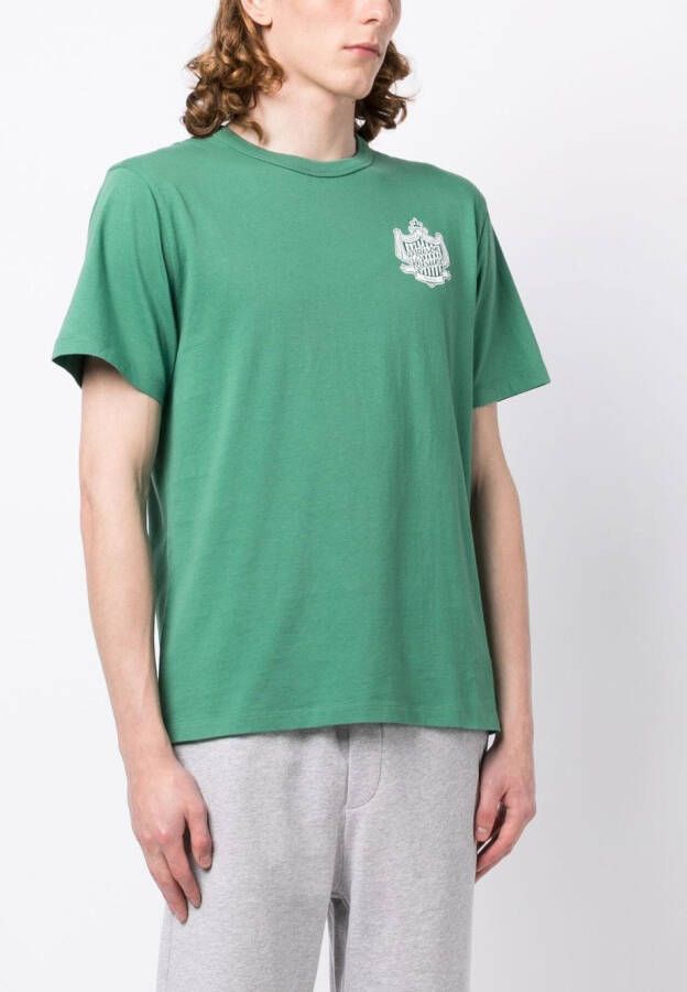 Maison Kitsuné T-shirt met logoprint Groen