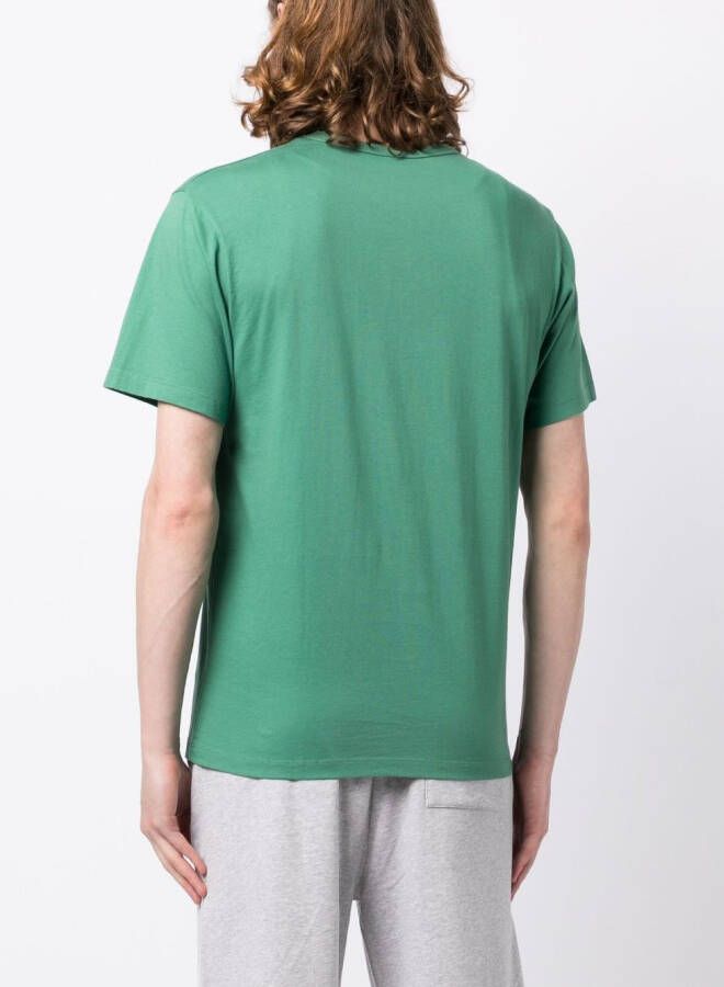 Maison Kitsuné T-shirt met logoprint Groen