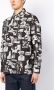 Maison Kitsuné Overhemd met grafische print Zwart - Thumbnail 3