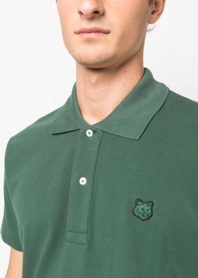 Maison Kitsuné Poloshirt met logopatch Groen