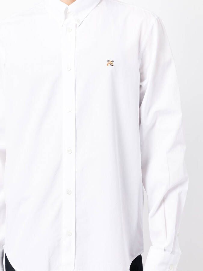 Maison Kitsuné Poloshirt met geborduurd logo Wit