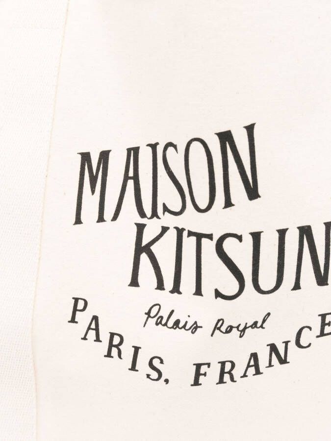 Maison Kitsuné Shopper met logoprint Beige