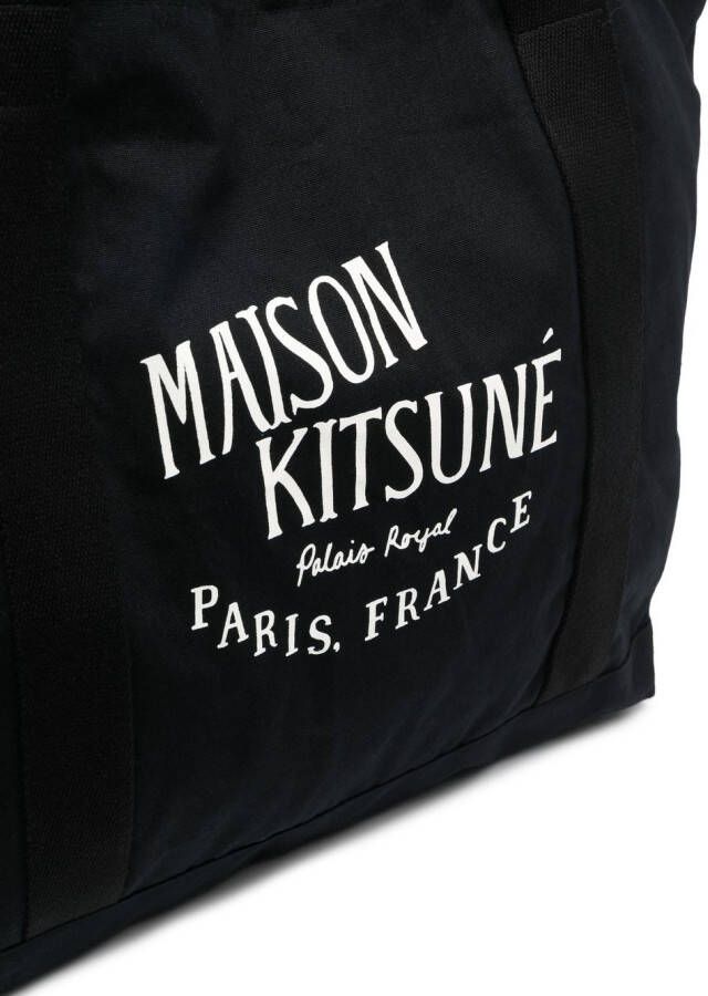 Maison Kitsuné Shopper met logoprint Zwart
