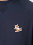 Maison Kitsuné Sweater met geborduurd logo Blauw - Thumbnail 5