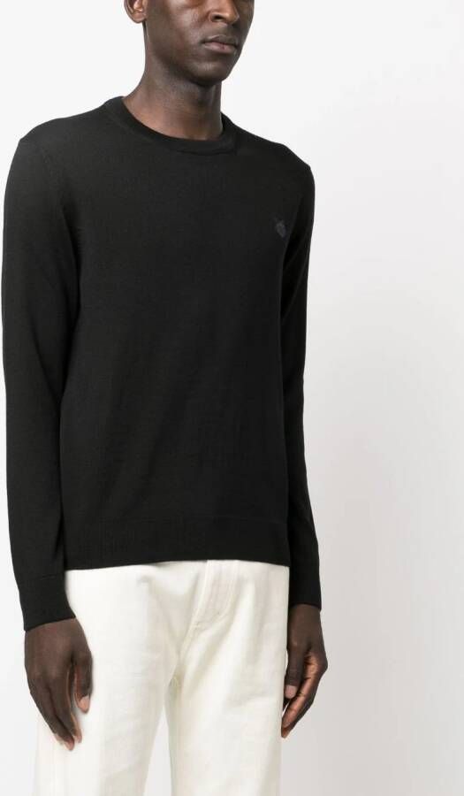 Maison Kitsuné Trui met logopatch Zwart