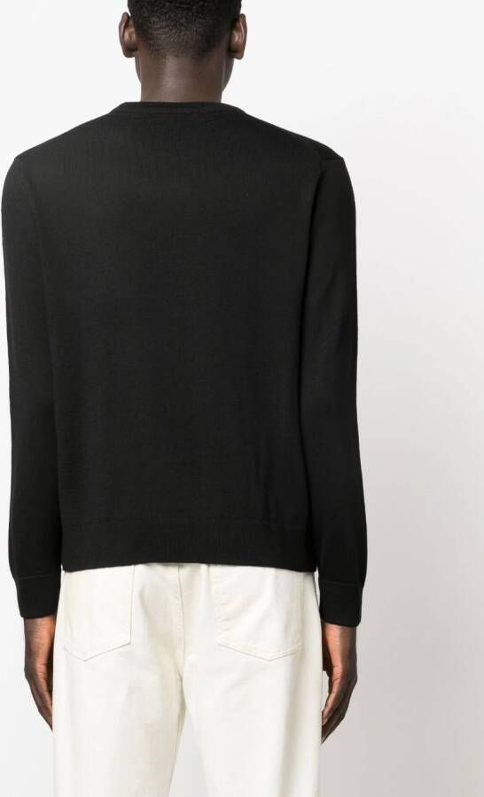 Maison Kitsuné Trui met logopatch Zwart