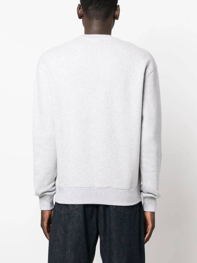 Maison Kitsuné Sweater met logoprint Grijs