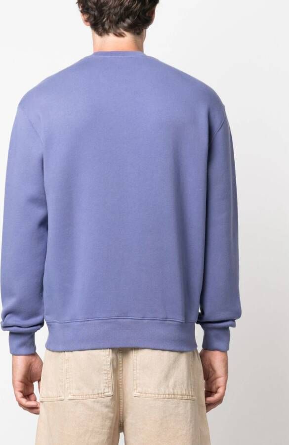 Maison Kitsuné Sweater met logoprint Paars