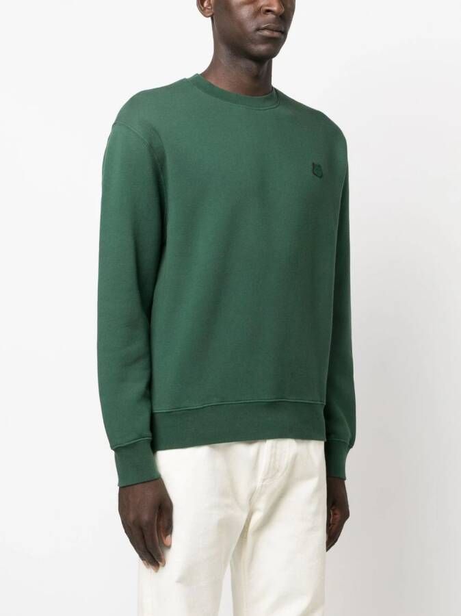 Maison Kitsuné Sweater met patch Groen