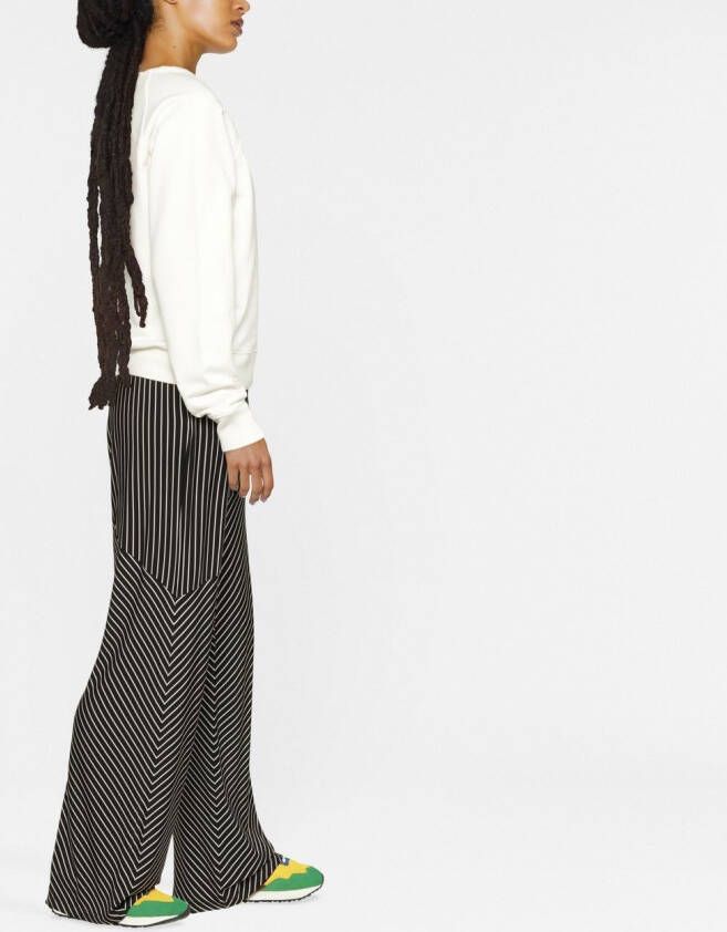 Maison Kitsuné Sweater met vossenpatch Beige