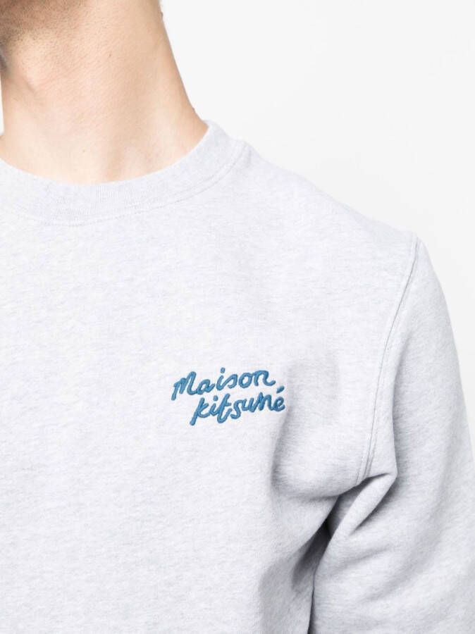 Maison Kitsuné T-shirt met geborduurd logo Grijs