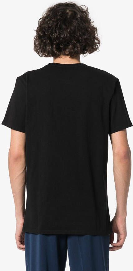Maison Kitsuné T-shirt met logo Zwart