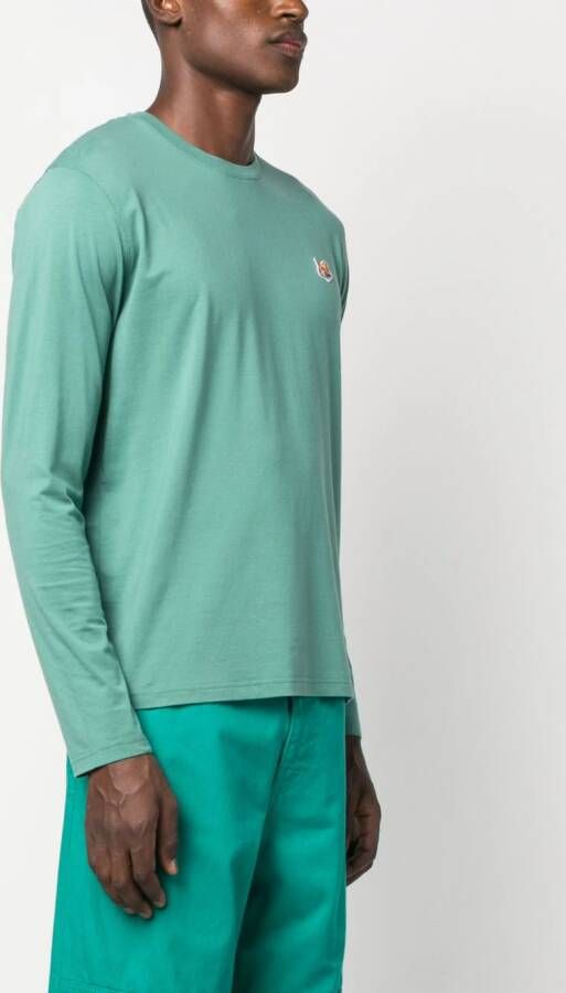 Maison Kitsuné T-shirt met logopatch Groen