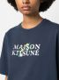 Maison Kitsuné T-shirt met logoprint Blauw - Thumbnail 5