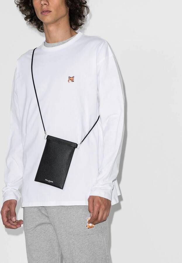 Maison Kitsuné T-shirt met vospatch Wit
