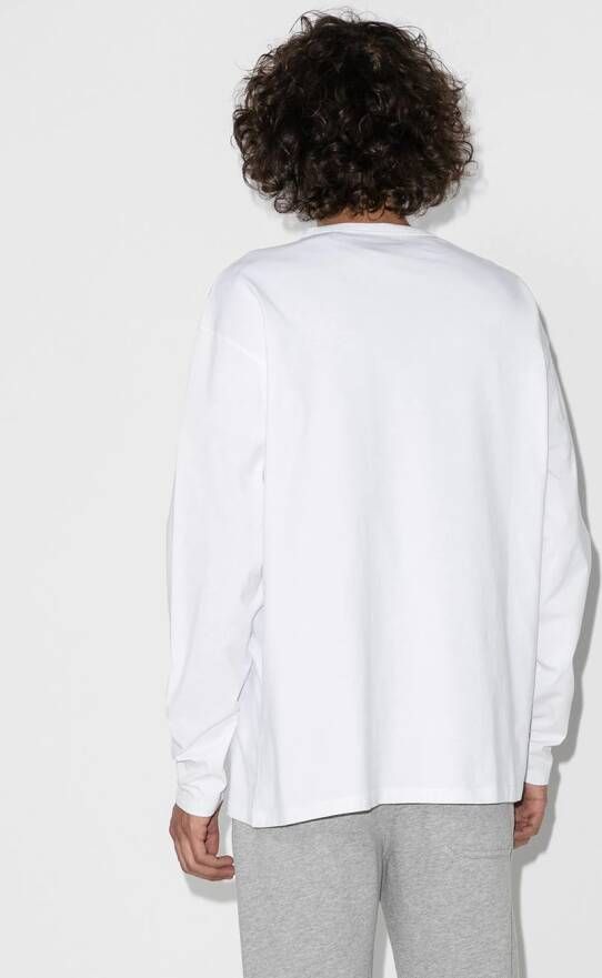 Maison Kitsuné T-shirt met vospatch Wit