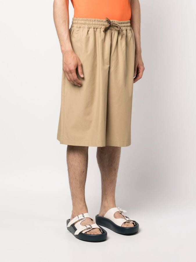 Maison Kitsuné Shorts met trekkoordtaille Beige