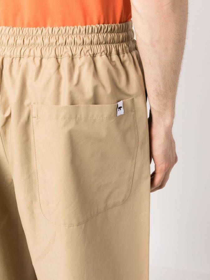 Maison Kitsuné Shorts met trekkoordtaille Beige