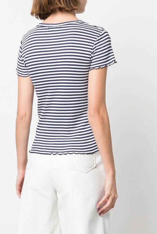 Maison Labiche Gestreept T-shirt Blauw