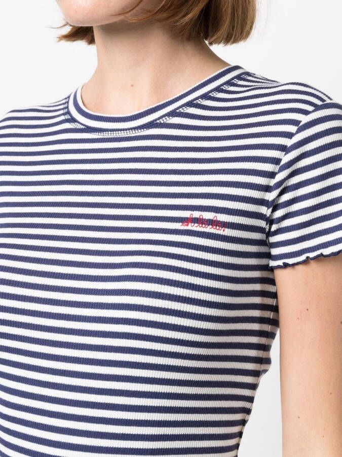 Maison Labiche Gestreept T-shirt Blauw
