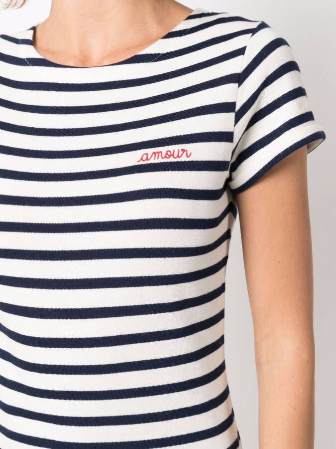 Maison Labiche Gestreepte blouse Wit
