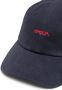 Maison Labiche Geborduurde katoenen pet met gebogen klep Blue - Thumbnail 2