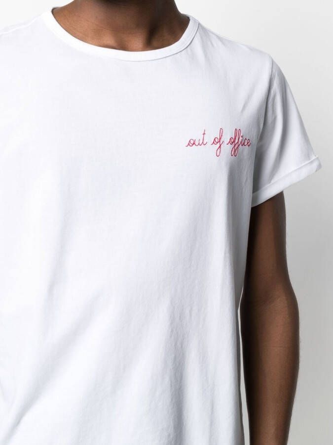 Maison Labiche T-shirt met tekst Wit