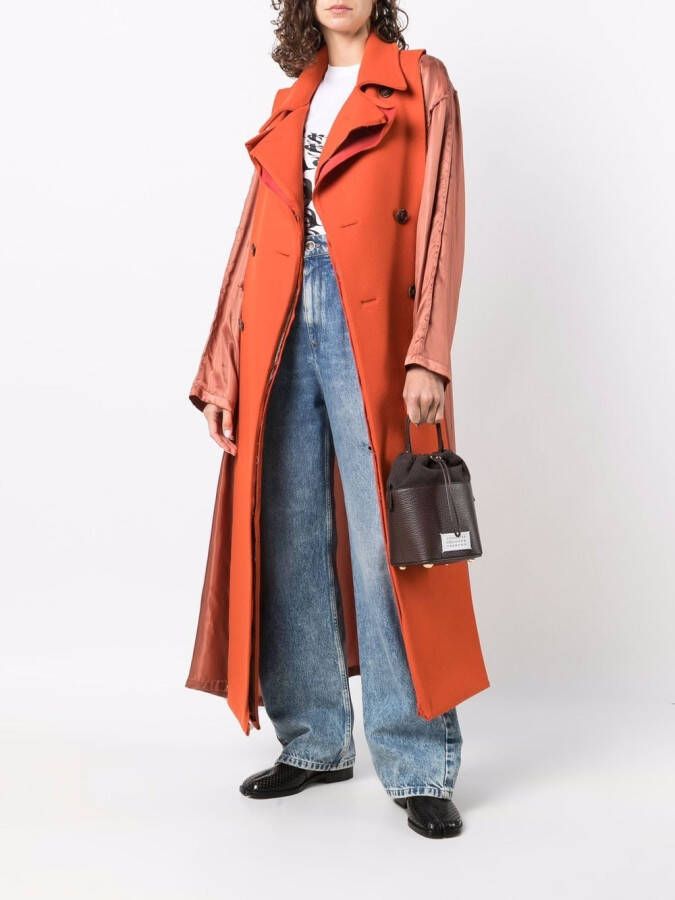 Maison Margiela 5AC bucket-tas met logopatch Bruin