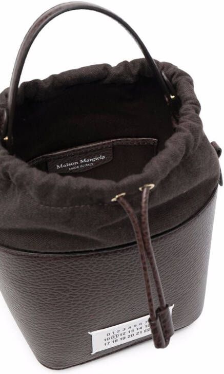 Maison Margiela 5AC bucket-tas met logopatch Bruin