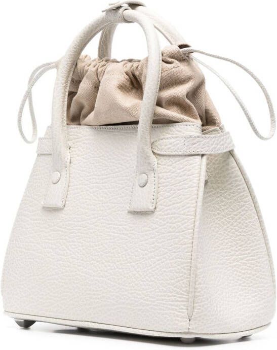 Maison Margiela 5AC kleine tas met handgreep en trekkoord Beige