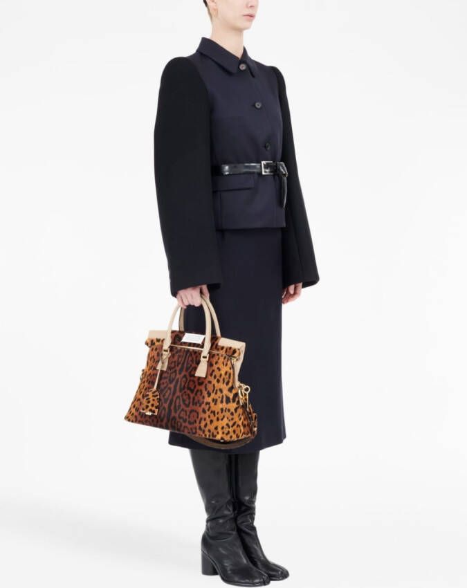 Maison Margiela 5Ac shopper met patch Bruin