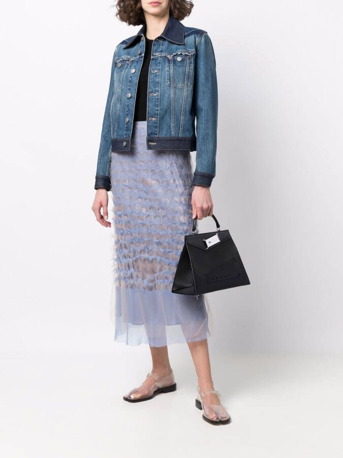 Maison Margiela Snatched leren shopper Zwart