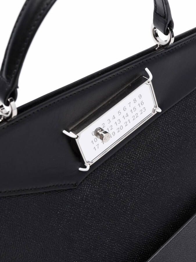 Maison Margiela Snatched leren shopper Zwart