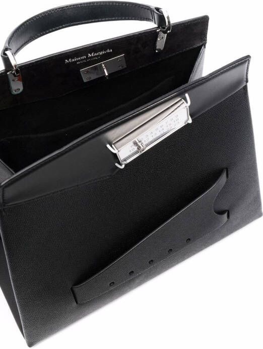 Maison Margiela Snatched leren shopper Zwart