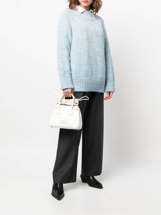 Maison Margiela 5AC kleine tas met handgreep en trekkoord Wit