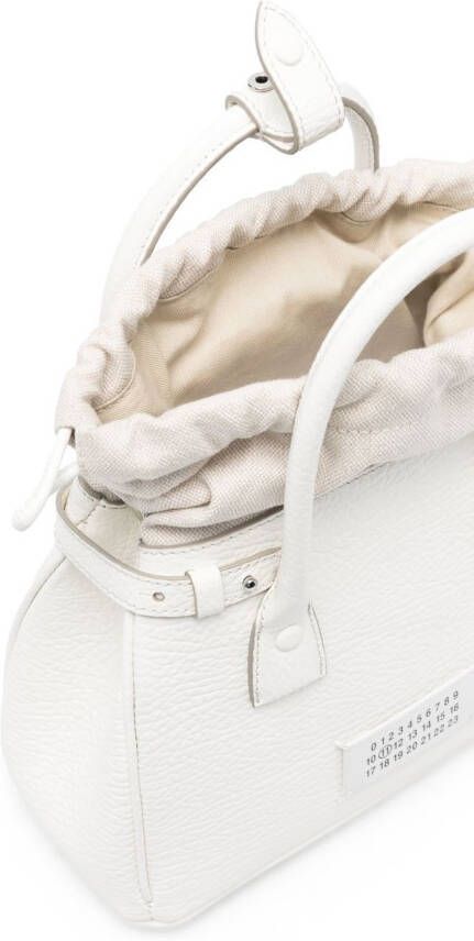 Maison Margiela 5AC kleine tas met handgreep en trekkoord Wit