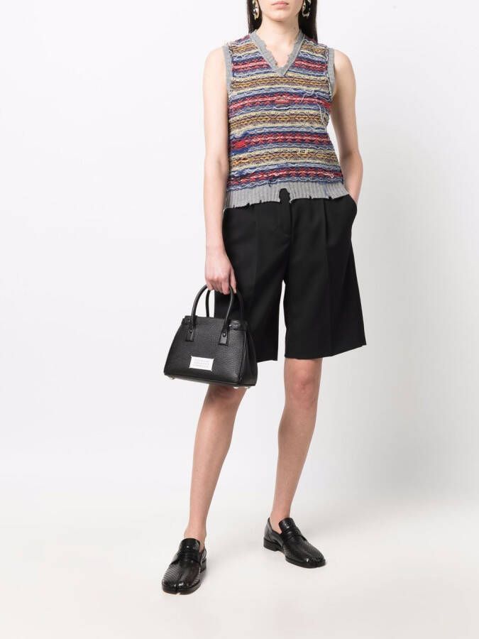 Maison Margiela 5AC kleine tas met handgreep en trekkoord Zwart