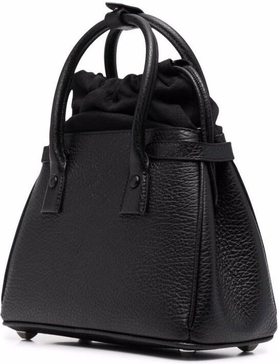Maison Margiela 5AC kleine tas met handgreep en trekkoord Zwart