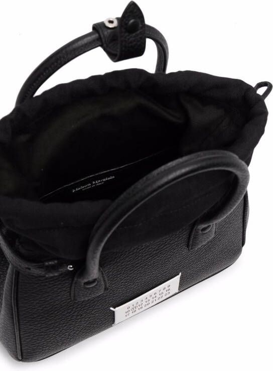 Maison Margiela 5AC kleine tas met handgreep en trekkoord Zwart