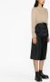 Maison Margiela Gedrapeerde midi-rok van imitatieleer Zwart - Thumbnail 4