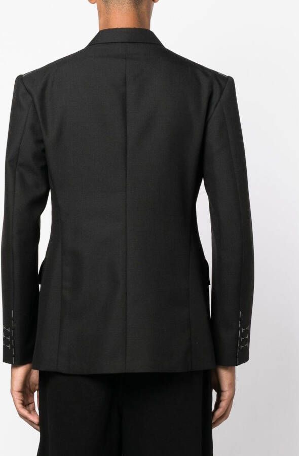 Maison Margiela Mohair blazer met dubbele rij knopen Zwart