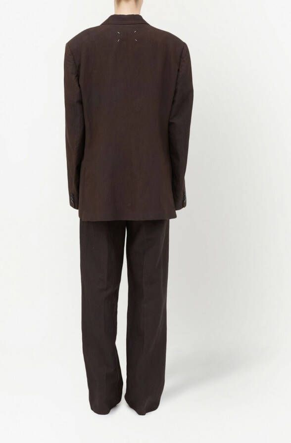 Maison Margiela Blazer met enkele rij knopen Bruin