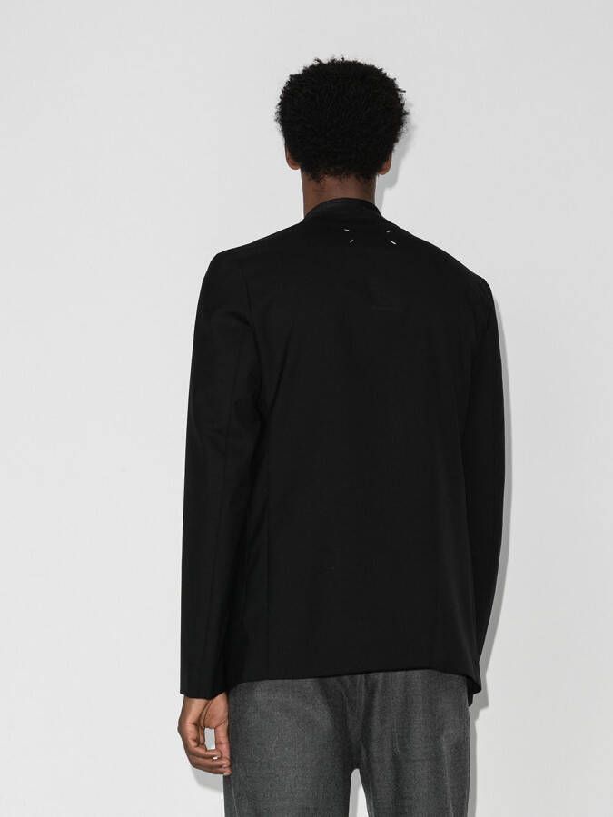 Maison Margiela Blazer met enkele rij knopen Zwart