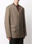 Maison Margiela Blazer met opstaande kraag Beige - Thumbnail 3