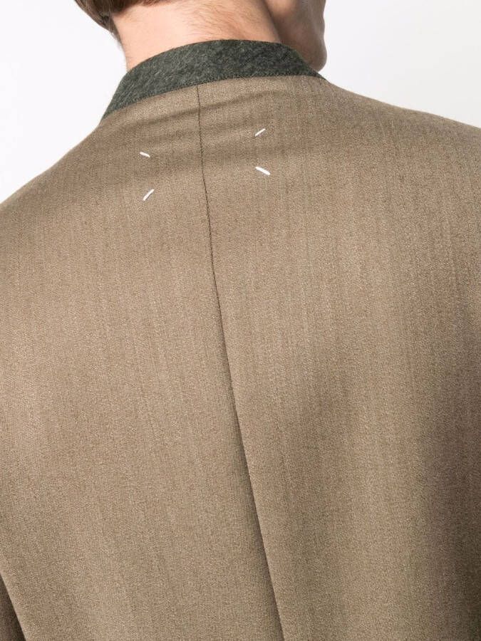 Maison Margiela Blazer met opstaande kraag Beige